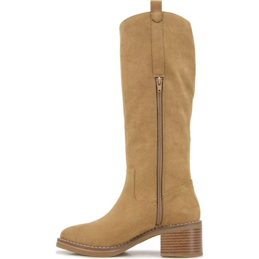 New Kensie Women's Naya Knee High Boots Brown Size 11 Faux Suede Super Cute - Picture 6 of 10